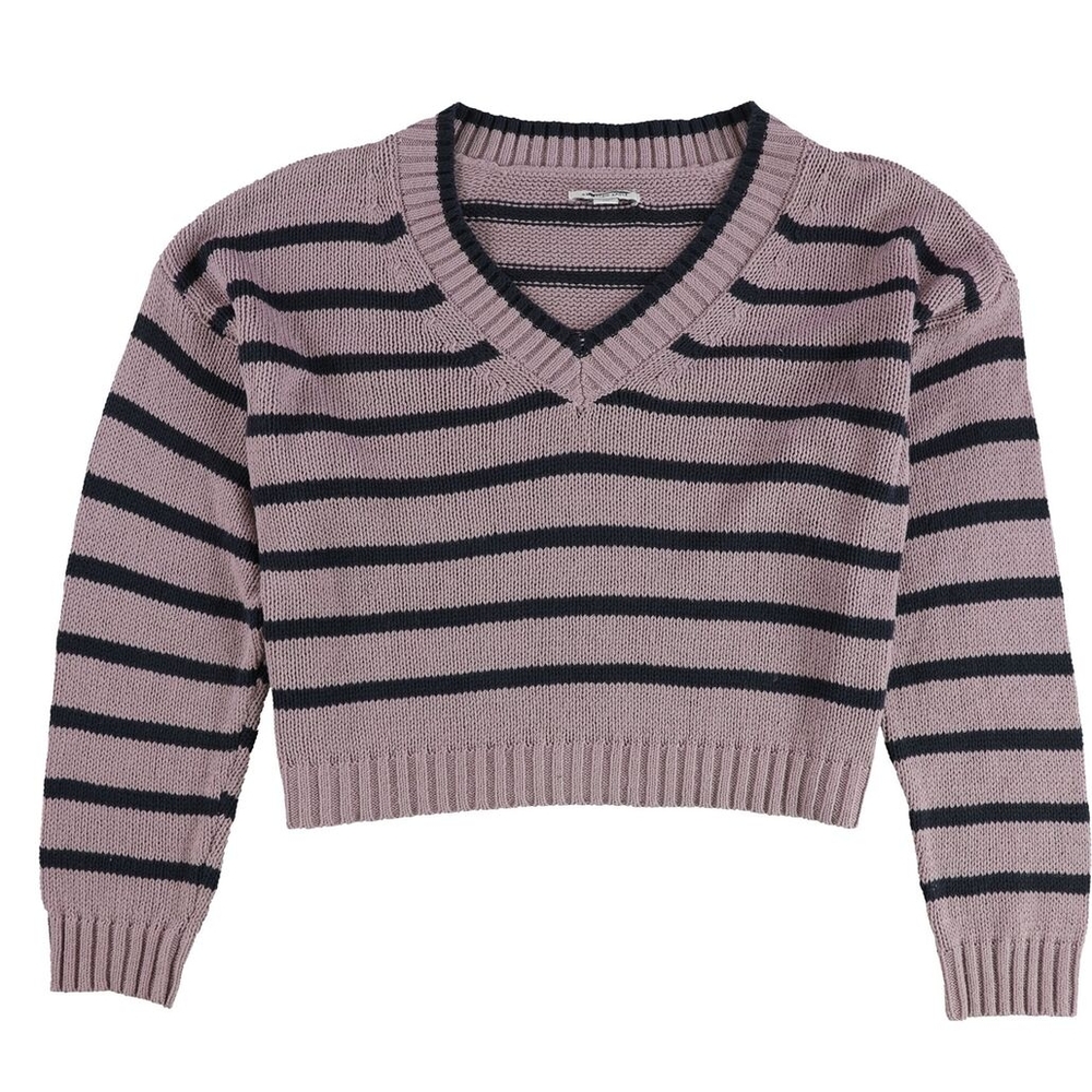 American Eagle Purple Striped Sweater